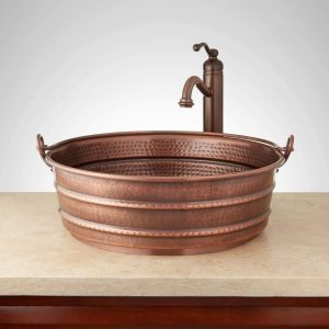 Rustic Copper Bathroom Sinks